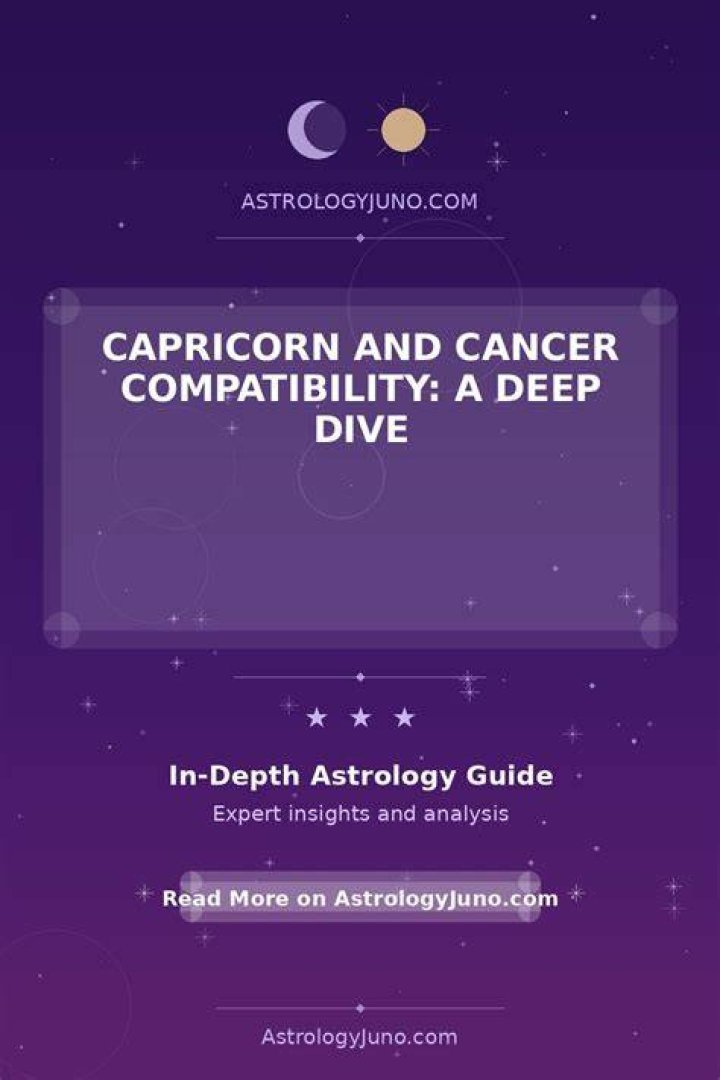 Capricorn and Cancer Compatibility: A Deep Dive Into Their Love Potential