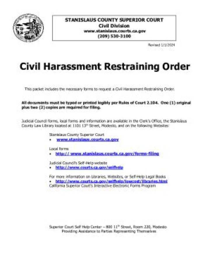 Stanislaus County Restraining Order: A Comprehensive Guide